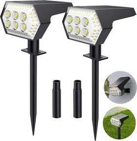 Whpg001ab-m001 Ootday Spot Lights Outdoor 4 Bright Modes Solar With Ip65
