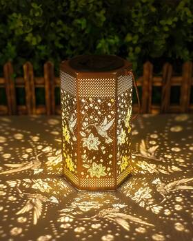 Rx15 Opjoy Gifts For Women Men Garden Decor Solar Lights Outdoor - Hummingbird Hanging S