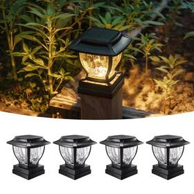 Opo202403174 Opoira Solar Post Cap Lights Outdoor 4x4 Vinyl/wooden Posts Powered Warm 4 Pack