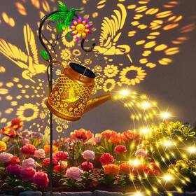 Shd001 Ostritec Hummingbird Solar Watering Can Lights Outdoor Waterproof Garden Lanterns Wit