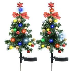 2023-8-6 Other 4 Pack Solar Mini Christmas Tree Lights Outdoor Decorations Waterproof Led