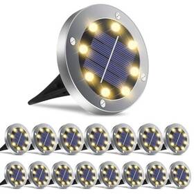 Oulonger 725602494841 Solar Ground Lights 16pack Garden Outdoor Waterproof Path
