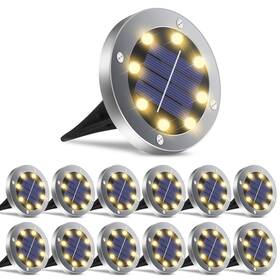 Oulonger 747777874150 Solar Lights Outdoor Waterproof 12 Pack Ground With Large Capac