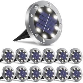 Oulonger 757377631107 Solar Lights Outdoor 12 Pack Waterproof Garden Lig