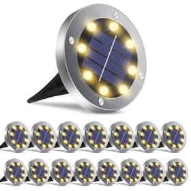 Oulonger 788232007225 Solar Ground Lights 16pack Garden Outdoor Waterproof Path