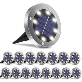 Oulonger 788232015497 Solar Ground Lights 16 Packs Garden Outdoor Waterproof Pathway