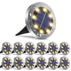 Oulonger 788232063290 Solar Outdoor Lights 12 Packs Waterproof Pathway Bright In-grou