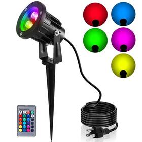 Ourleeme 191461917133 Lawn Flood Light Stake Rgb Spot Lights8w Outdoor Led Waterproof Gard