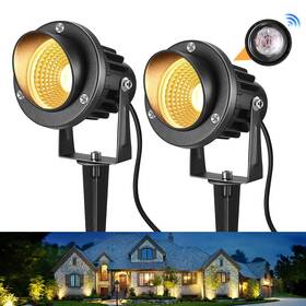 4396585-2 Ourleeme Spot Lights - 8w Dusk To Dawn Outdoor Spotlights For Yard Electric