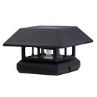 Owp752zujm Veranda Post Cap Solar Powered Black Plastic