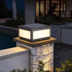 Us-c3048-s2 Pakedandun Solar Pillar Light Outdoor Modern Post Dusk To Dawn Ip54 Waterproof So
