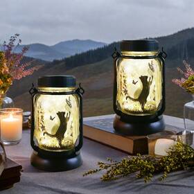 Bear-08-2pc Paperbear 2pcs Cat Solar Garden Lights Decor Yard Lamp Gift For Ca