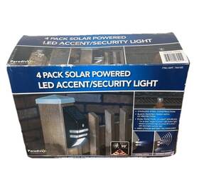 744185 Paradise 4 Pack Solar Powered Led Accent/motion Security Lights