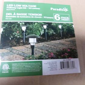 Gl42565 Paradise New Open Box 6 Pack Low Voltage Landscape Pathway Lights Kit Complete