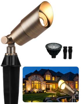 Jg020-1-01 Partphoner Solid Brass Low Voltage Landscape Lighting Wired 12v Led S