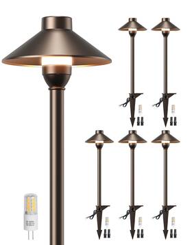 Paso068ab6 Partphoner Low Voltage Landscape Lighting 6-pack Aluminum 12v Pathway Lights