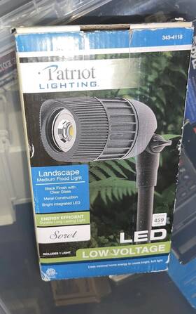 343-2169 Patriot 343-0434 Lighting Low Voltage Landscape Spot Light Aura Collection Nib