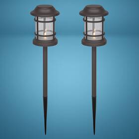 Edlv6011 Patriot Low Voltage Led Path Lights Set Of 2 Bronze 12v Seeded Glass Garden Outdoor Lamp