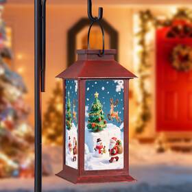 Fd-2105 Pawatee Christmas Decorations Solar Lanterns With Snowman Outdoor Waterproof Decorati