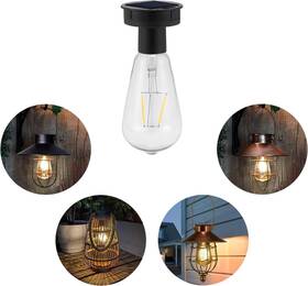 Pearlstar 726084951853 Solar Hanging Lights Replacement Top With Bulb For Lanterns Garden Decor A