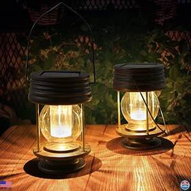 B07rpdqpvl Pearlstar 2 Pack Solar Lanterns Outdoor Hanging Lights Waterproof Vintage Garden Decor