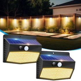 B0c8lvqhd8 Peasur Solar Motion Sensor Outdoor Lights 138 Led/2 Packs Security Light Out