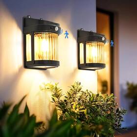 9471 Pevoros Porch Lights 2 Pack Wall Solar Outdoor Motion With 3 Modes For Sh