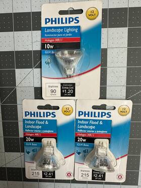Mr11 Philips 046677417222 3-pack Landscape Lighting Indoor Flood 10w 20w 12v Light Bulb Gu4