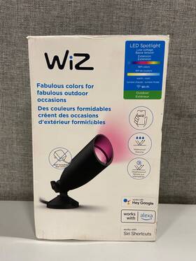 Philips 046677604578 Wiz Smart Integrated Led Low Voltage Black Outdoor Spot Light