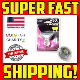 15679 Philips 2 Feit 50w 50 Watt Halogen Reflector Flood 38 Beam 120v Light Bulbs Gu10 Base
