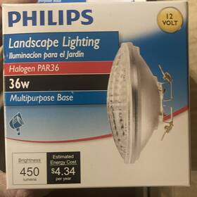 36par36q Philips 36par36q/fl30 Halogen Par36 36w 12v 450 Lumens Outdoor Accent Spotlight Clear Bulb