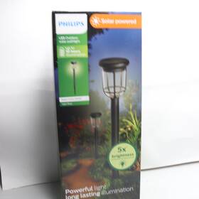 590026 Philips Capri Outdoor Solar Integrated Led Path Light Black