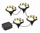 Pl1432 Ideas In Life Paw Print Solar Garden Lights 754814028568
