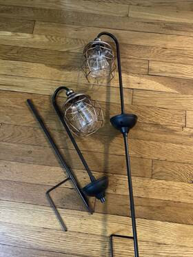 56049 Plow & Hearth Solar Firefly Garden Pathway Lights Set Of 2 - Copper