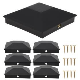 Pnxktxo Bdm 03f Post Caps 6 Pcs 4x4 Wood Fence 3.5inx3.5in Black Plastic