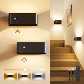 Wl14 Popoiron Motion Sensor Wall Sconce Indoor With Remote Control Light Led Scon
