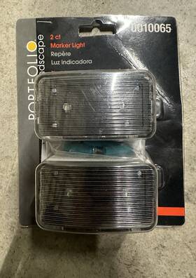 0010065 Portfolio Landscape Marker Led Solar Lights 2-pack Black Iron Finish