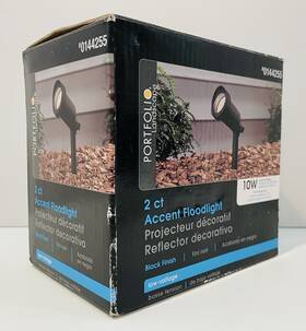0144255 Portfolio 2-pack Landscape 10w Low Voltage Black Spotlight Floodlights #0144255