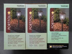 0329385 Portfolio Lot 3 Outdoor Bronze Finish Low-voltage 7w Landscape Light