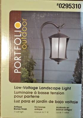 0295310 Portfolio 836071009068 Outdoor Low Voltage Landscape Light Model #0295310