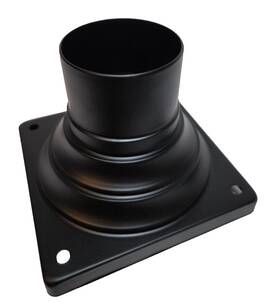 C6359-bk Private Brand Unbranded Square Pier Mount Base Black For Outdoor Post Light Fixtures 6 Inch C6359 Bk