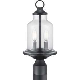 P540045-031 Progress Lighting Post Lantern 17 Inch Metal Weather Resistant Black With Clear Glass