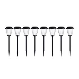 Pure Garden 192664516956 8-piece Solar Outdoor Lights Set - Rechargeable Landscaping Lighting Provid