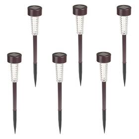M150090 Pure Garden Set Of 6 Solar Powered Outdoor Led Lights For Pathway Patio D Cor