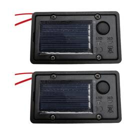 16220978505756 Pxrje 2pack Light Replacement Top For Solar Lantern - Waterproof Round Panel Led L