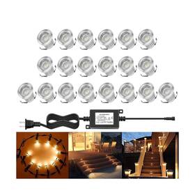 Qc-20 Qaca B110a-set-ww Recessed Led Deck Lighting Kits 12v Low Voltage Warm White Waterproof Ip67 Le