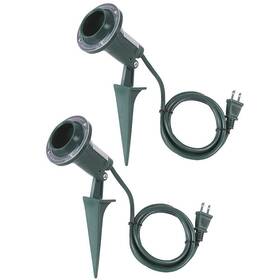 Qitim 680306719433 2 Pack Outdoor Christmas Spotlight Floodlight With Stake Plug In Weather Res