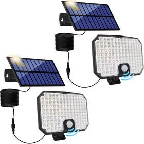 Qqa-1812 Qqarorsun Solar Motion Detector Lights Separate 16.4ft Cord Panel 3 Lighting Modes D