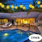 Qqedsllw012-2 Qedertek Pack Globe Solar String Lights Led Crystal 642940875852