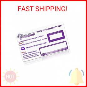Quantadose 850021473013 2nd Gen Reusable Uvc Light Test Card With Uv Intensity Strip Sensiti